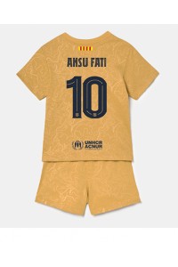 Barcelona Ansu Fati #10 Babyklær Borte Fotballdrakt til barn 2022-23 Korte ermer (+ Korte bukser)
